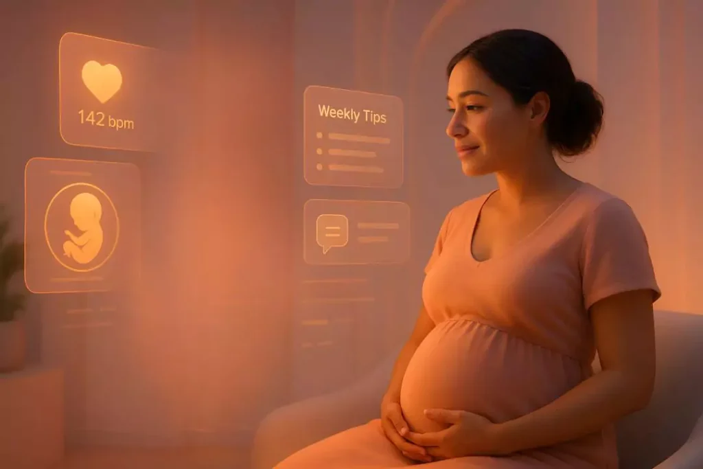 AI virtual pregnancy coach offering tips and supports to Mom-to-Be